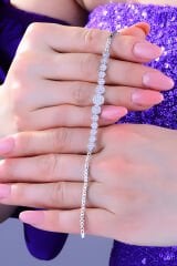 925 Ayar Gümüş Kalp Pırlanta Montür Su Yolu Set