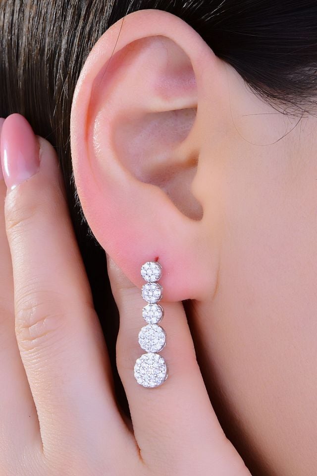 925 Ayar Gümüş Kalp Pırlanta Montür Su Yolu Set