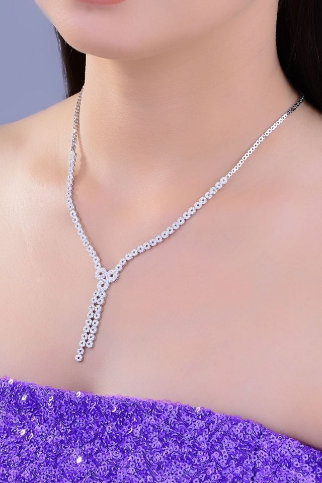 925 Ayar Gümüş Kalp Pırlanta Montür Su Yolu Set