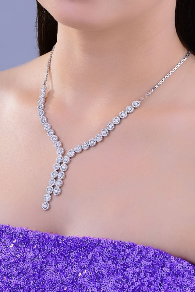 925 Ayar Gümüş Pırlanta Montür Su Yolu Set