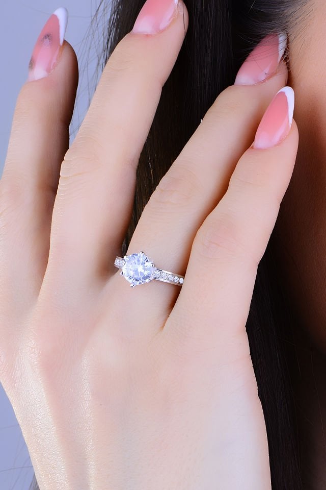 925 Ayar Gümüş Tek Taş Yüzük