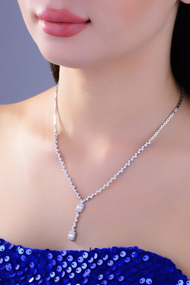 BARIŞ TAKI Kadın 925 Ayar Gümüş Baget Su Yolu Set