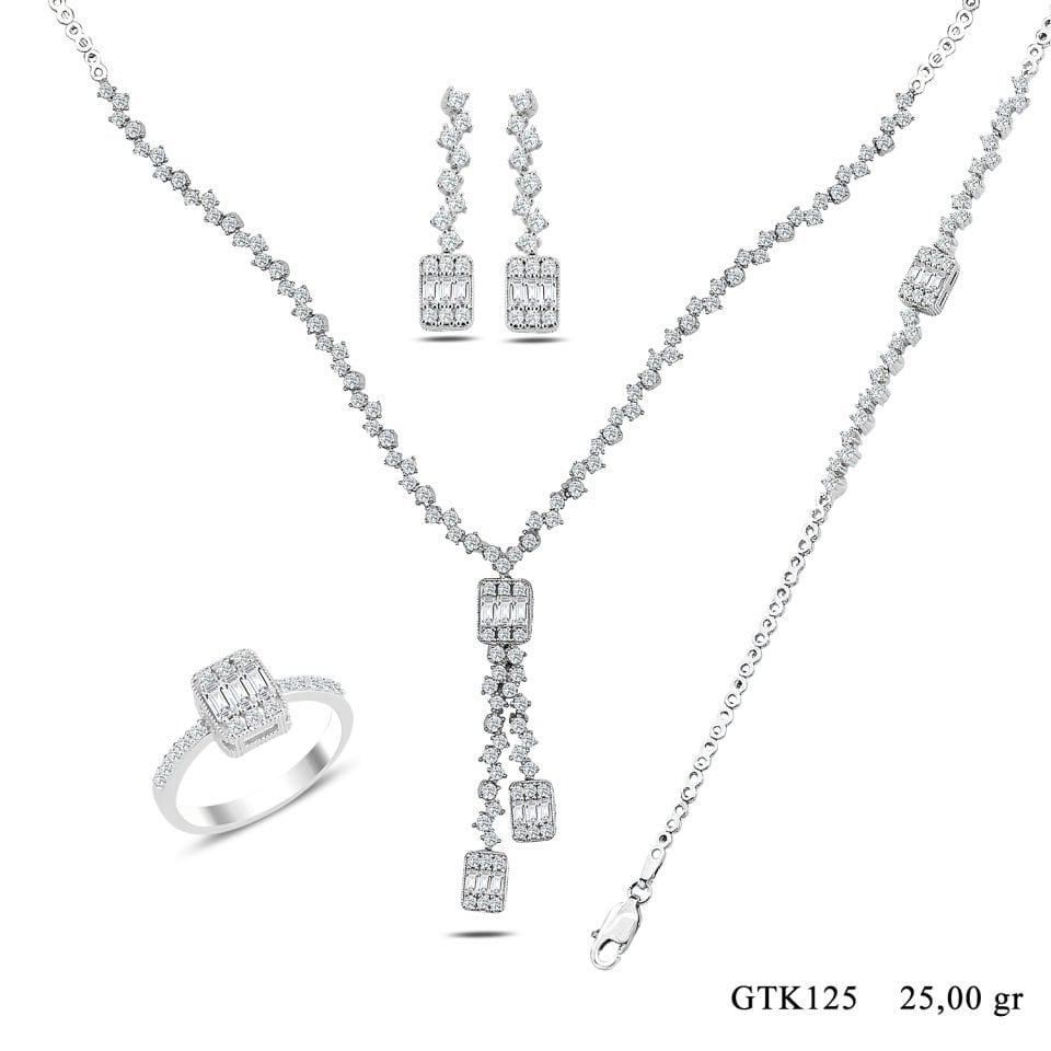 BARIŞ TAKI 925 Ayar Gümüş Baget Su Yolu Set