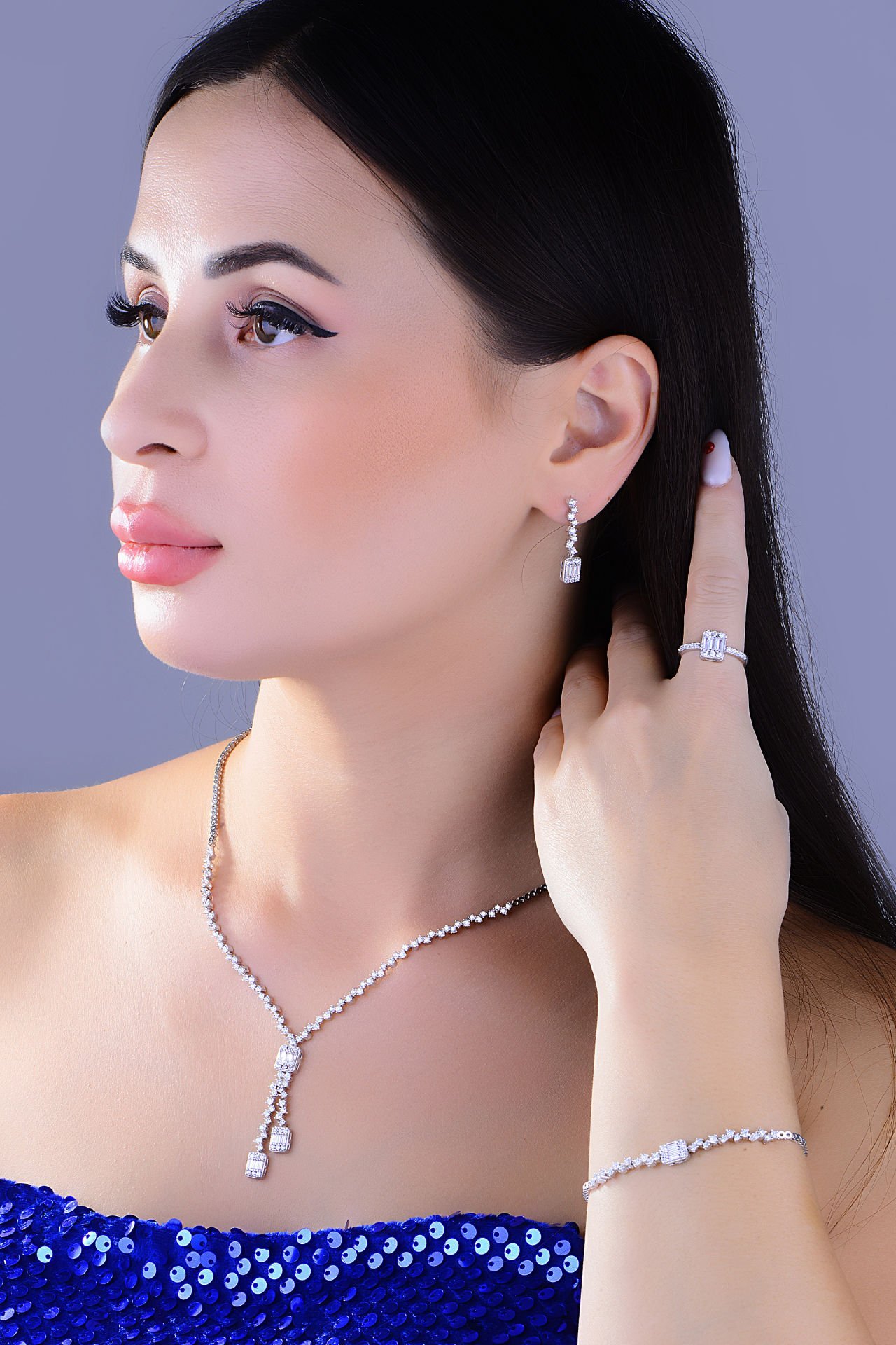 BARIŞ TAKI 925 Ayar Gümüş Baget Su Yolu Set