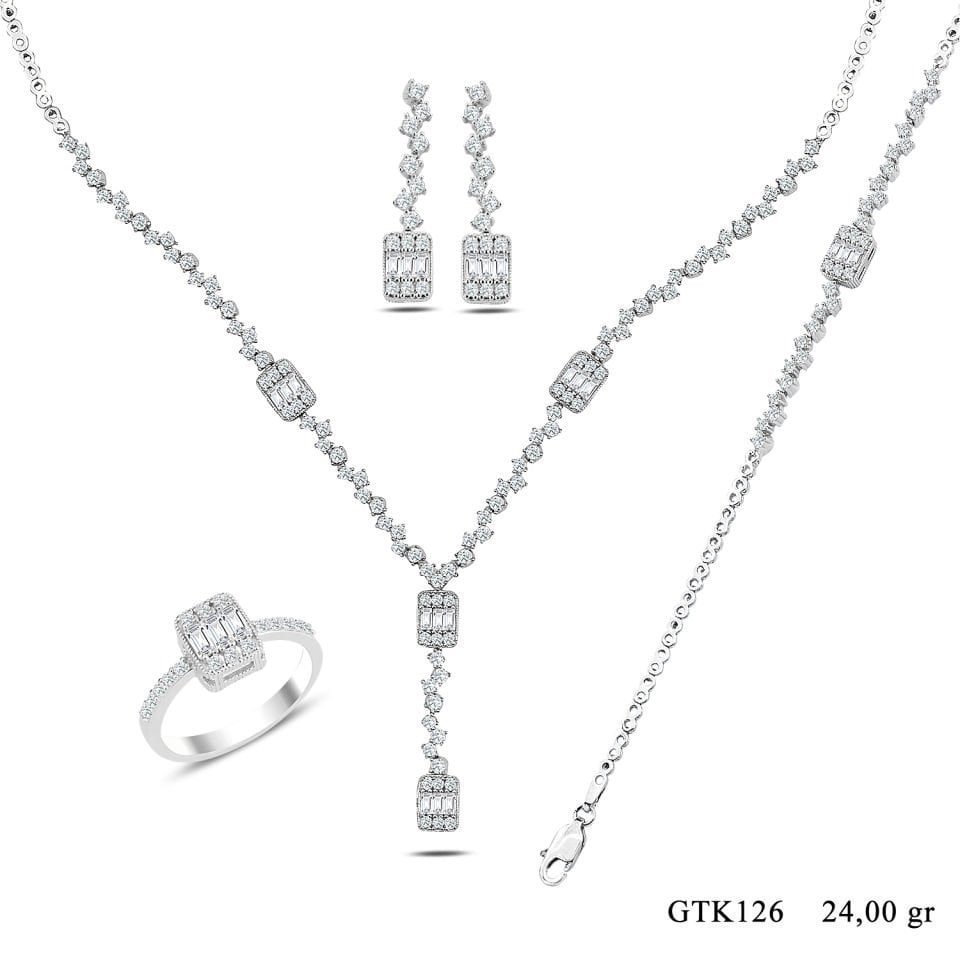 BARIŞ TAKI 925 Ayar Gümüş Baget Su Yolu Set