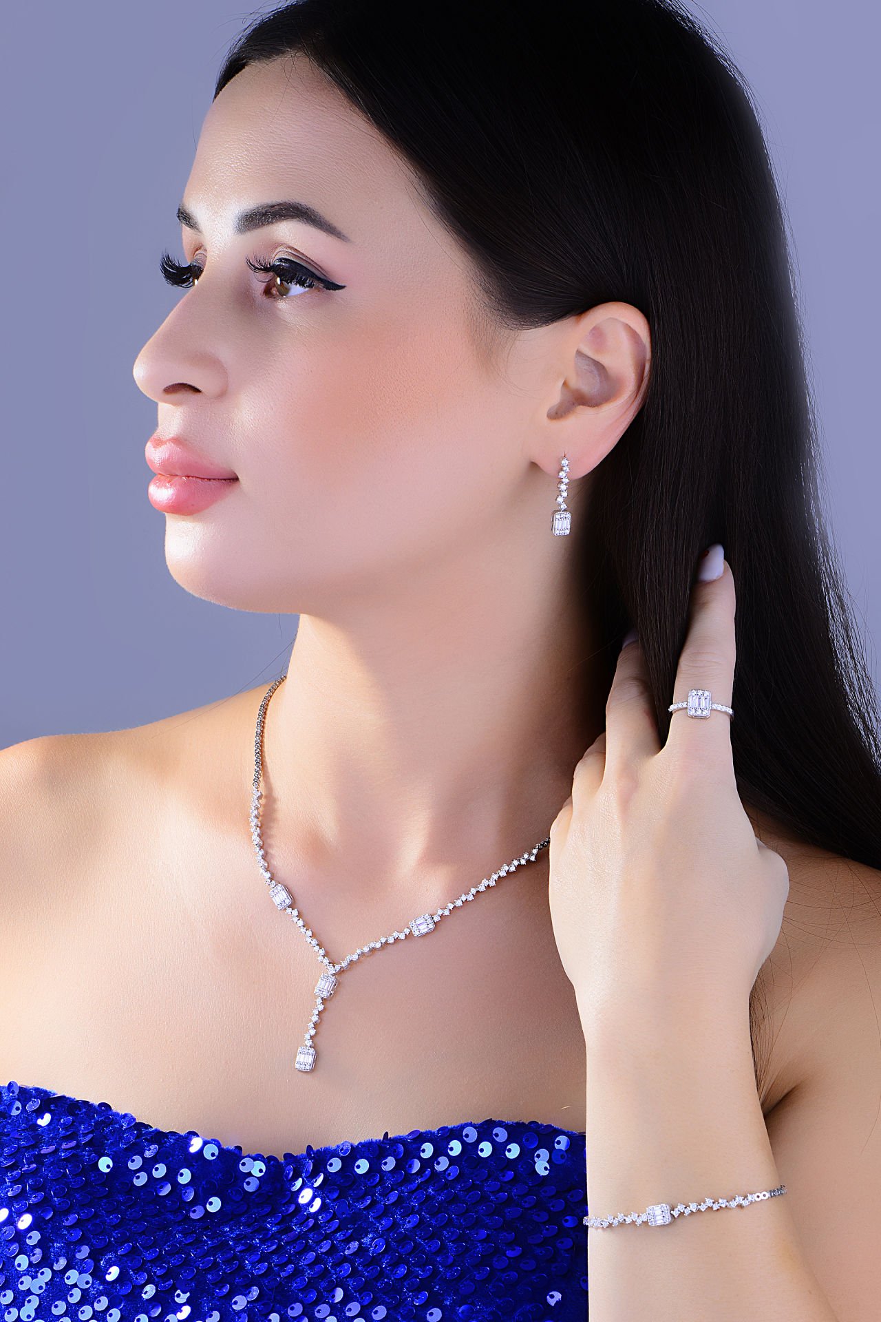 BARIŞ TAKI 925 Ayar Gümüş Baget Su Yolu Set