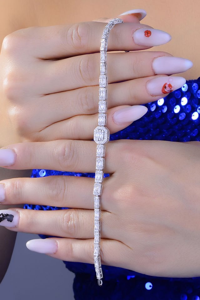 BARIŞ TAKI 925 Ayar Gümüş 2 Sıra Baget Su Yolu Set