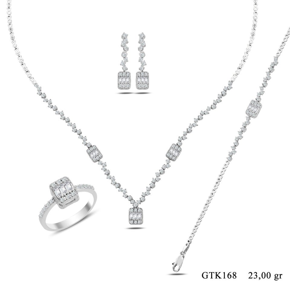 BARIŞ TAKI 925 Ayar Gümüş Baget Su Yolu Set