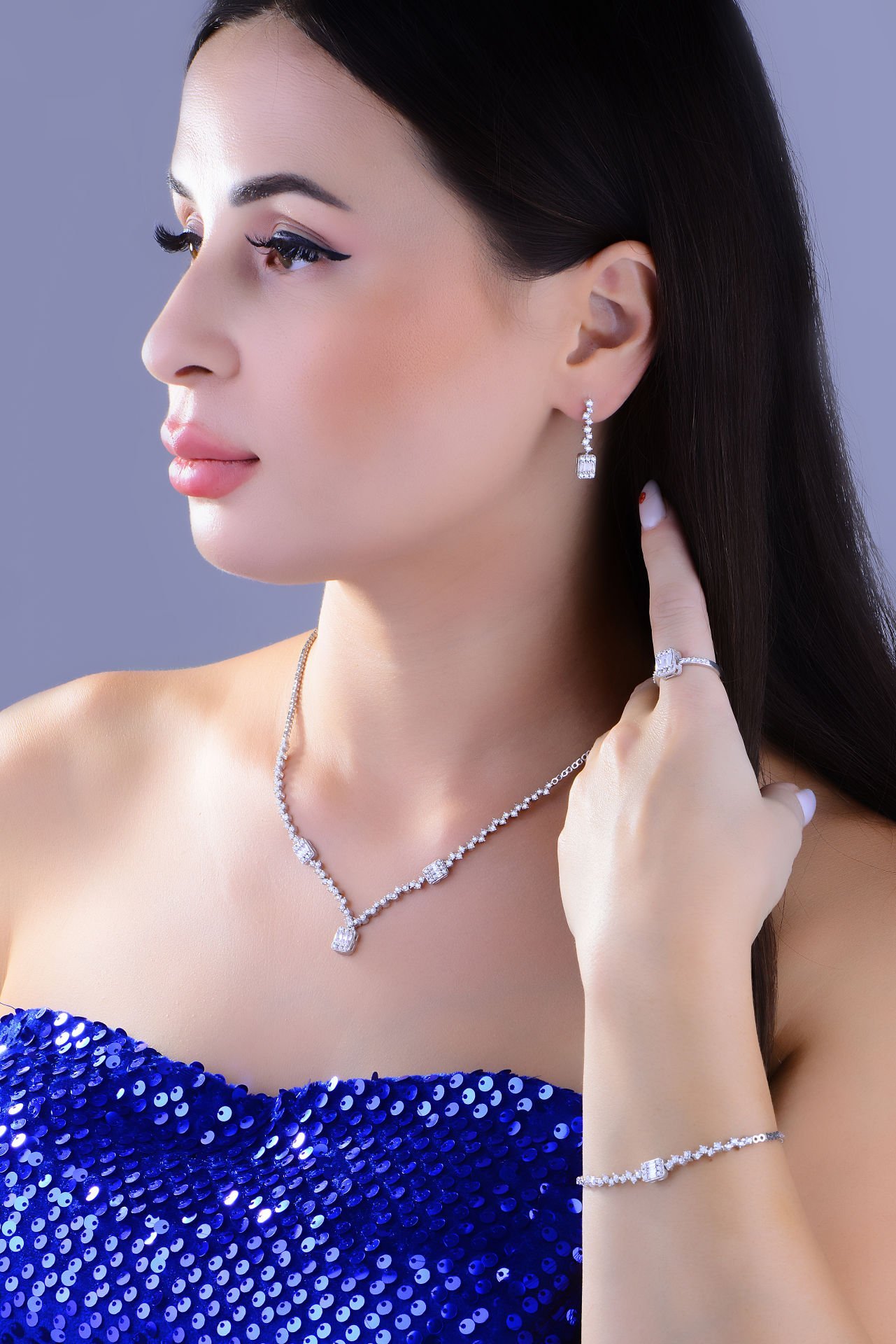 BARIŞ TAKI 925 Ayar Gümüş Baget Su Yolu Set