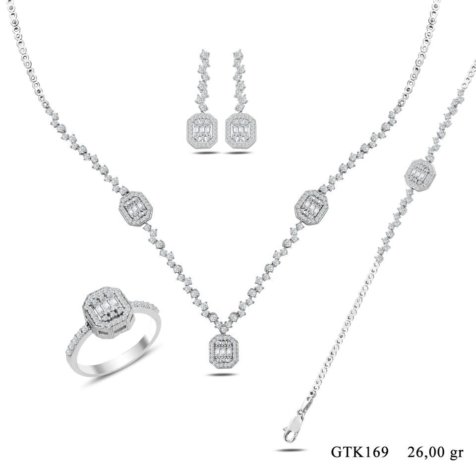 BARIŞ TAKI 925 Ayar Gümüş Baget Su Yolu Set