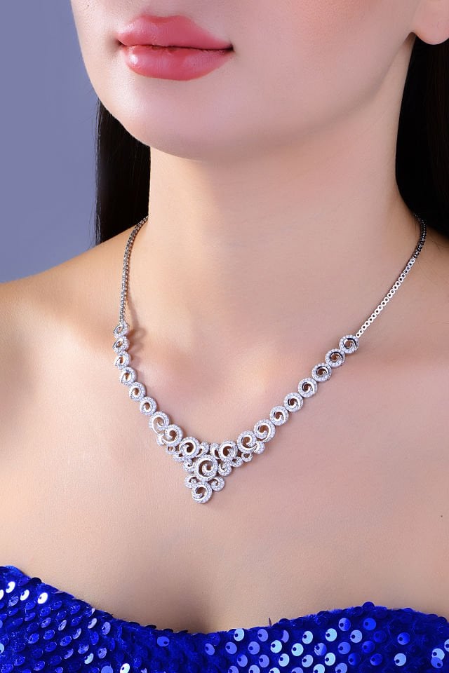 BARIŞ TAKI 925 Ayar Gümüş Pırlanta Montör Su Yolu Set