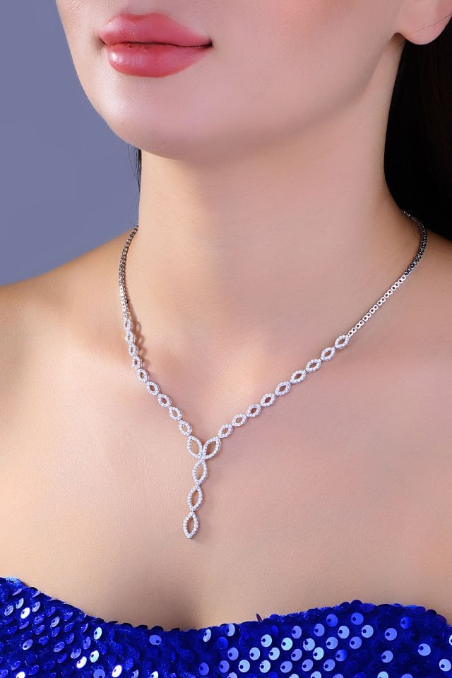 BARIŞ TAKI 925 Ayar Gümüş Göz Şekilli Model Salkım Su Yolu Set