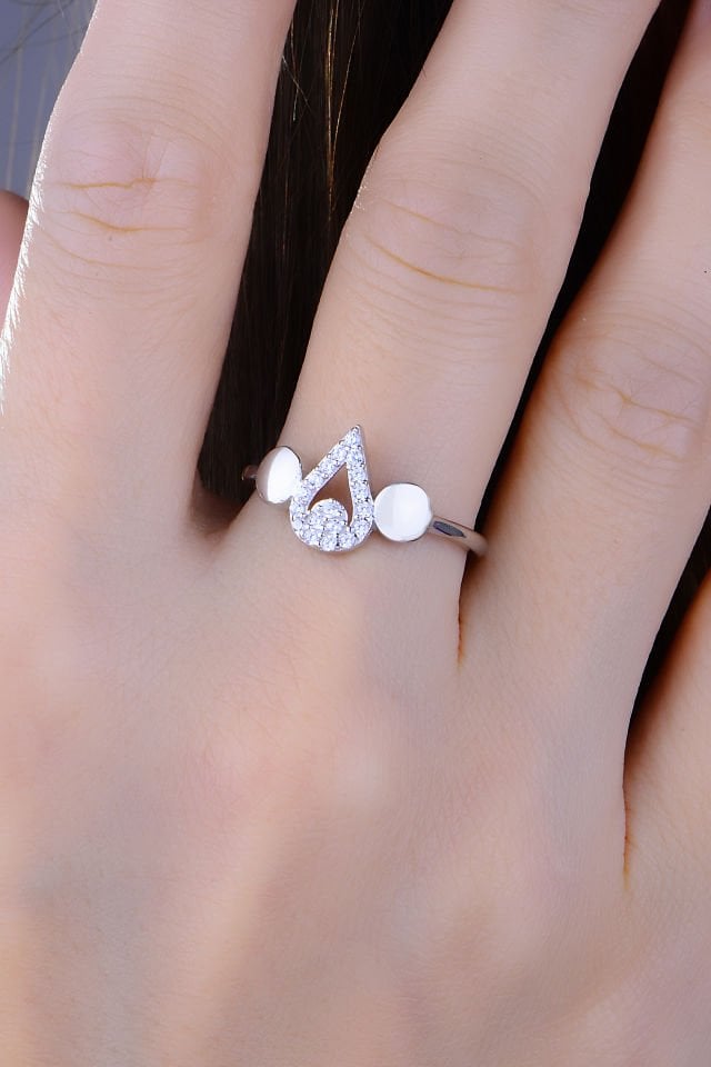 BARIŞ TAKI 925 Ayar Gümüş Damla Salkım Pırlanta Montör Su Yolu Set