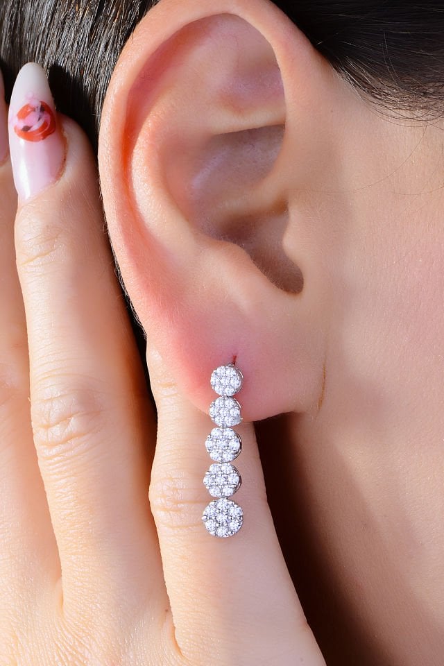 BARIŞ TAKI 925 Ayar Gümüş V Model Pırlanta Su Yolu Set