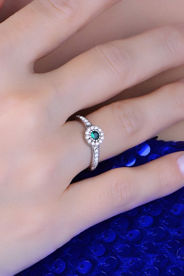 BARIŞ TAKI 925 Ayar Gümüş Pırlanta Montör Su Yolu Set