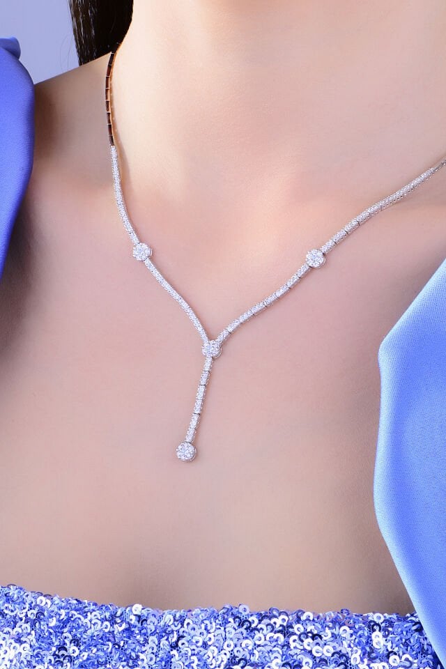 BARIŞ TAKI 925 Ayar Gümüş Salkım Su Yolu Set