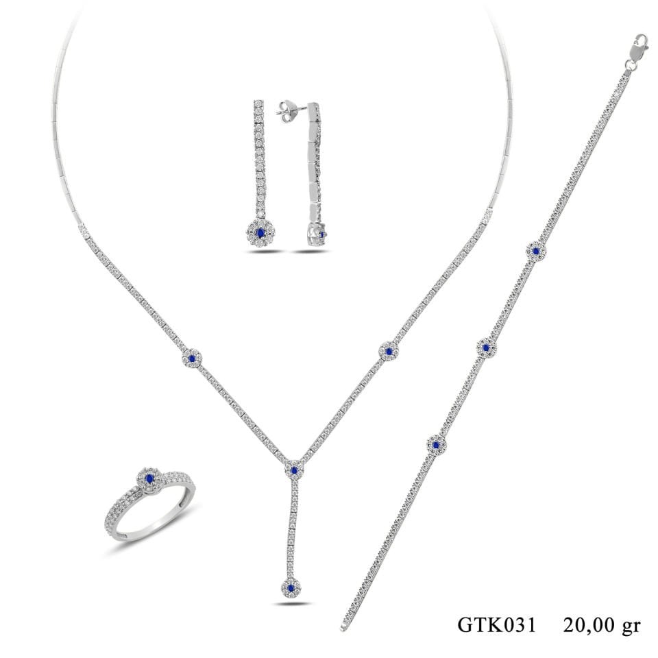 BARIŞ TAKI 925 Ayar Gümüş Salkım Su Yolu Set