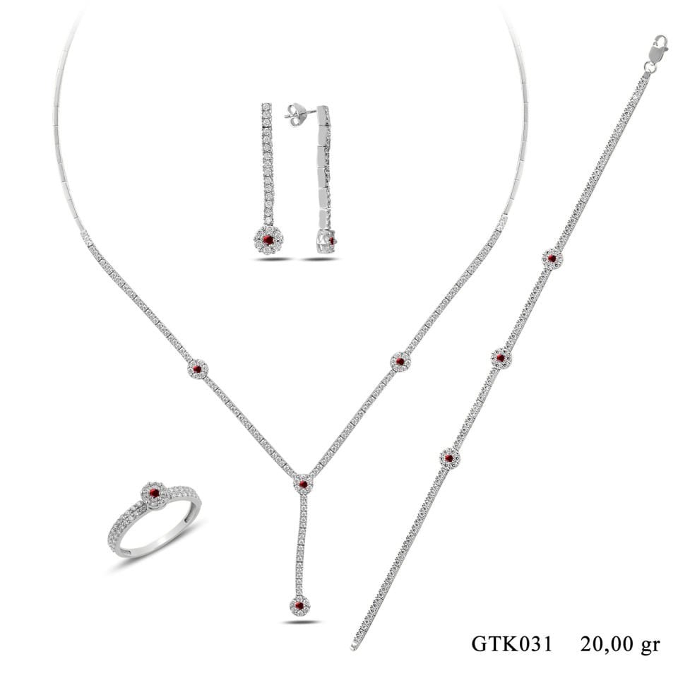 BARIŞ TAKI 925 Ayar Gümüş Salkım Su Yolu Set