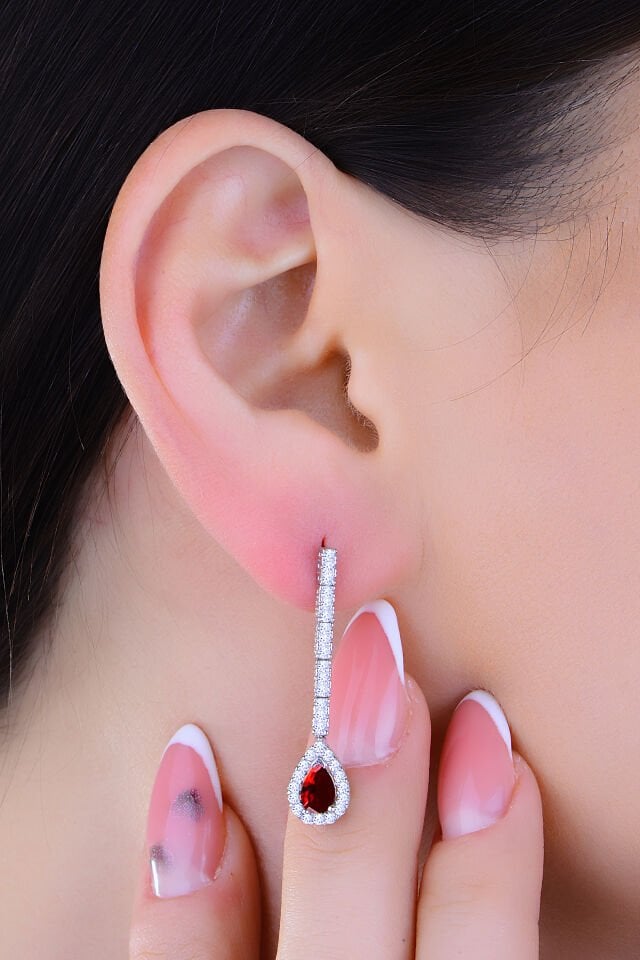 BARIŞ TAKI 925 Ayar Gümüş V Damla Model Su Yolu Set