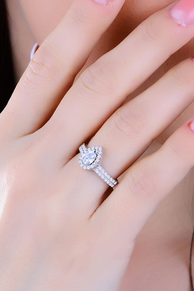 BARIŞ TAKI 925 Ayar Gümüş Salkım Damla Taş Su Yolu Set