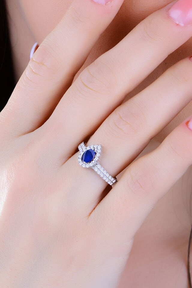 BARIŞ TAKI 925 Ayar Gümüş Salkım Damla Taş Su Yolu Set