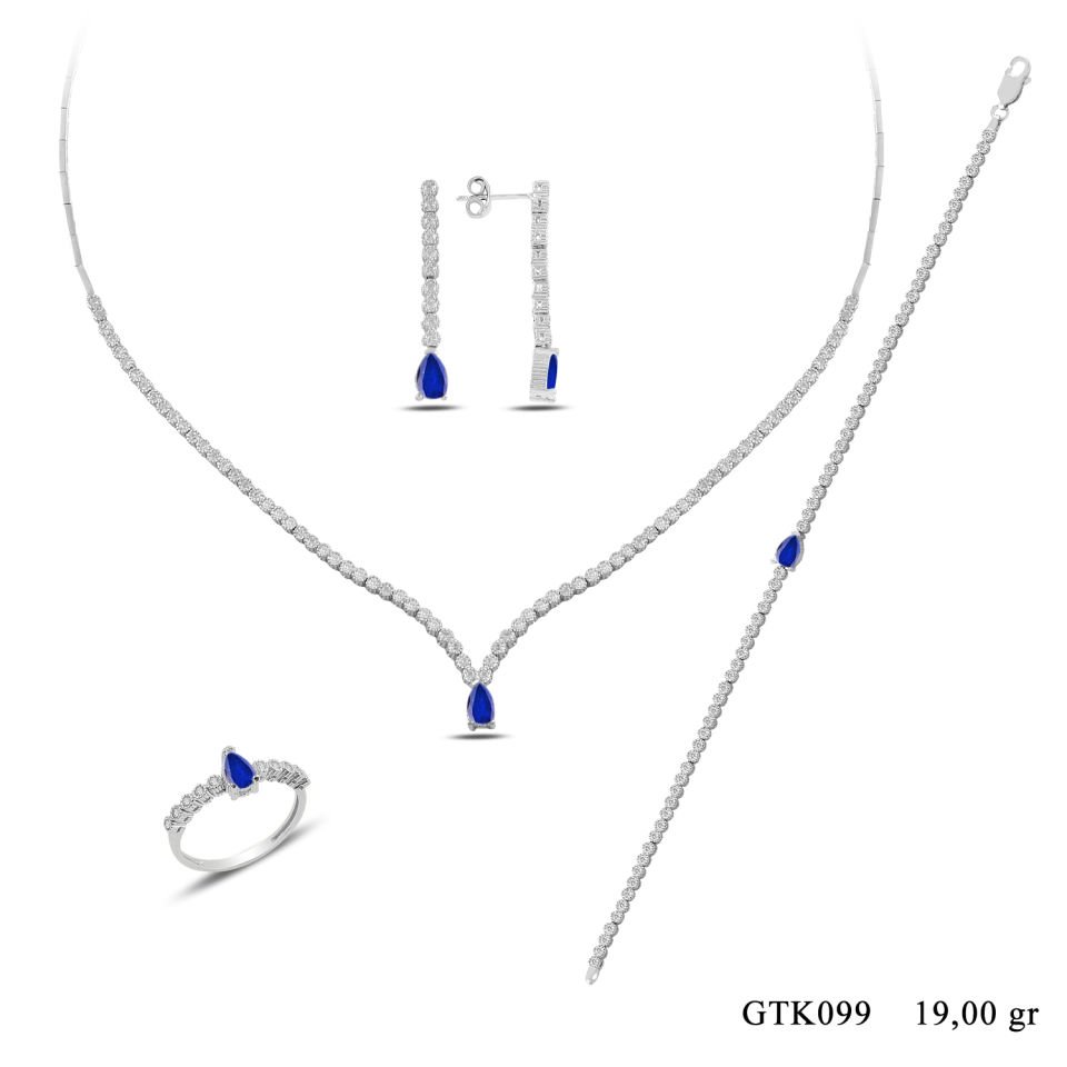 BARIŞ TAKI 925 Ayar Su Yolu Montör Damla Set