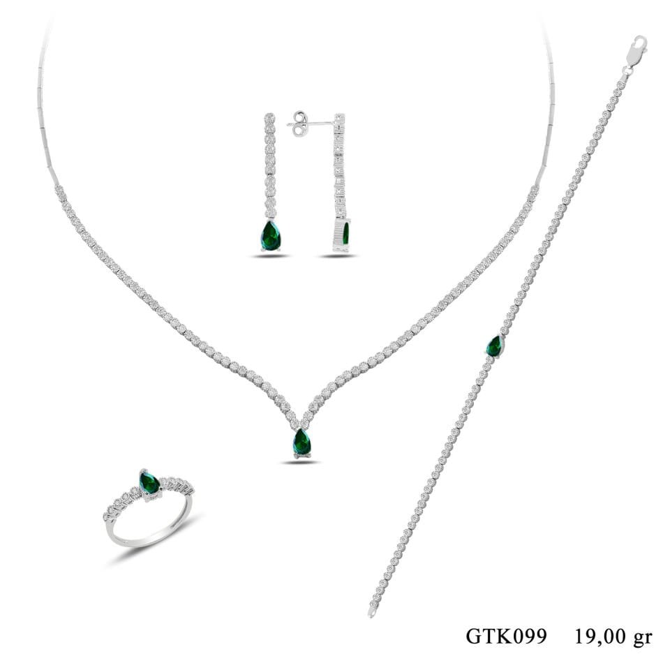 BARIŞ TAKI 925 Ayar Su Yolu Montör Damla Set