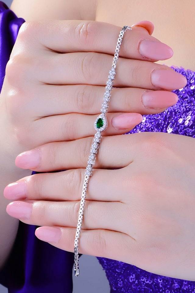 BARIŞ TAKI 925 Ayar Gümüş Damla Montör Su Yolu Bayan Düğün Seti