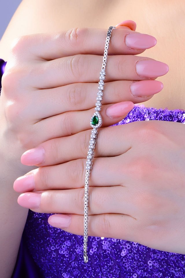 BARIŞ TAKI 925 Ayar Gümüş Damla Montör Su Yolu Bayan Düğün Seti