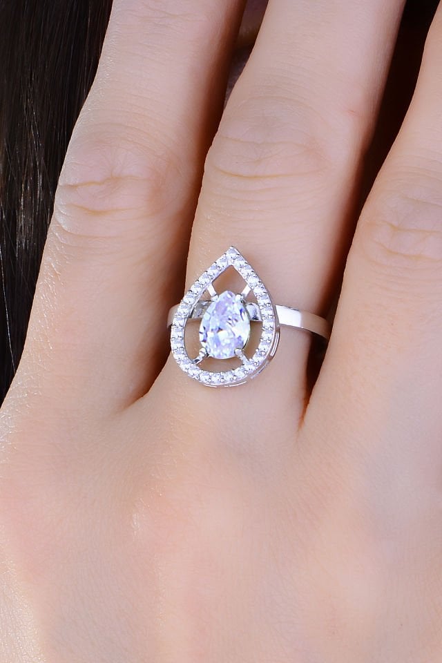 BARIŞ TAKI 925 Ayar Gümüş Damla Taşlı Su Yolu Set