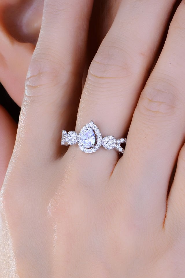 BARIŞ TAKI 925 Ayar Gümüş Damla Taşlı Su Yolu Set