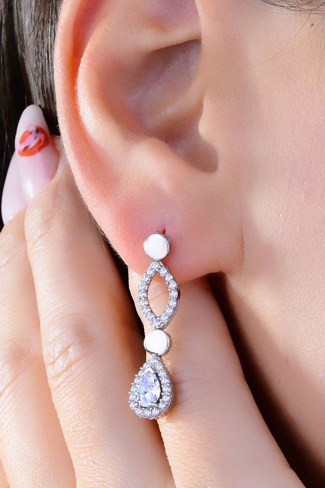 BARIŞ TAKI 925 Ayar Gümüş Damla Taşlı Su Yolu Set