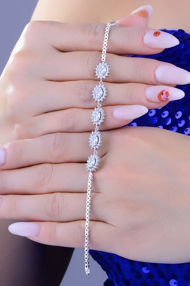 BARIŞ TAKI 925 Ayar Gümüş  Pırlanta Montör Su Yolu Set