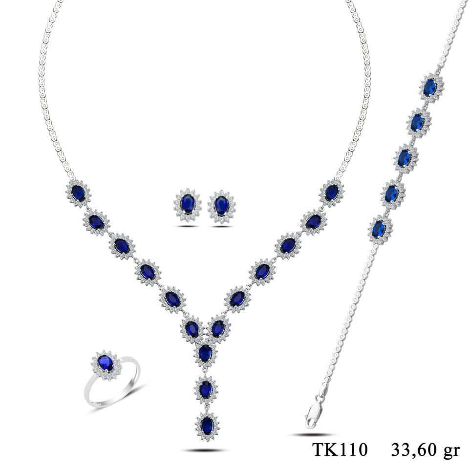 BARIŞ TAKI 925 Ayar Gümüş  Pırlanta Montör Su Yolu Set