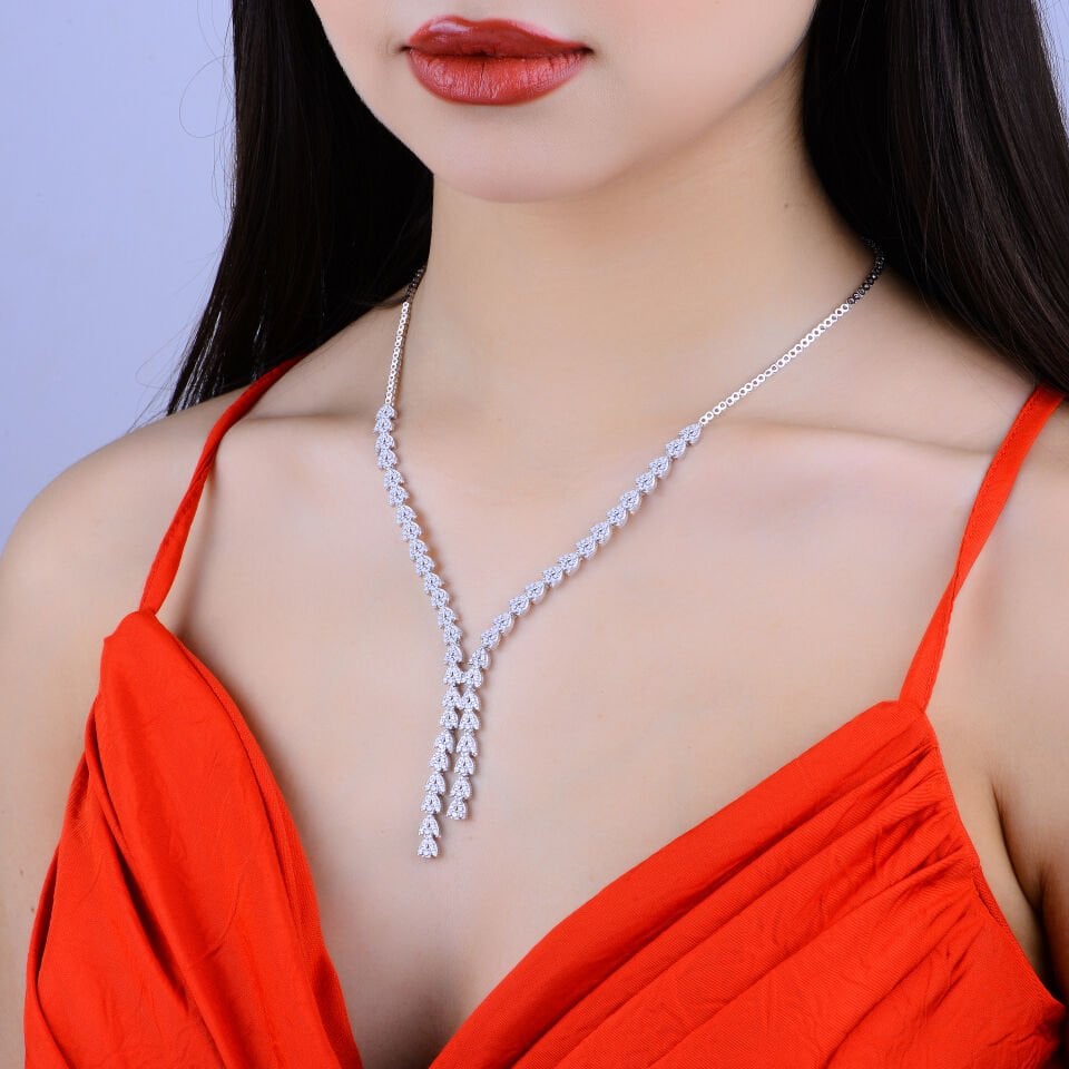 925 Ayar Gümüş Buğday Model Çift Salkım Su Yolu Set