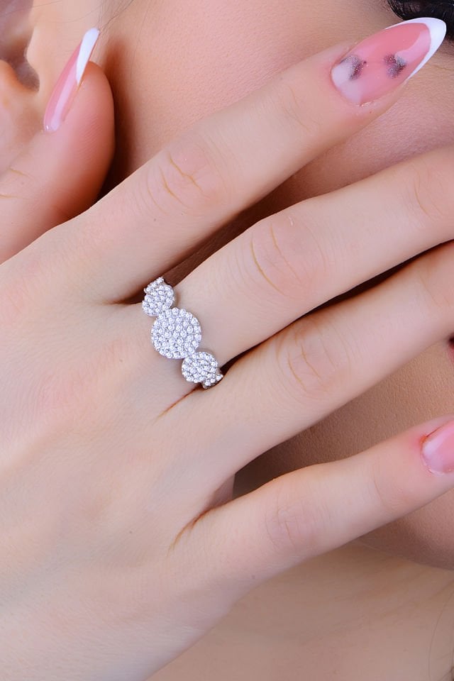 925 Ayar Gümüş Pırlanta Montür Yüzük