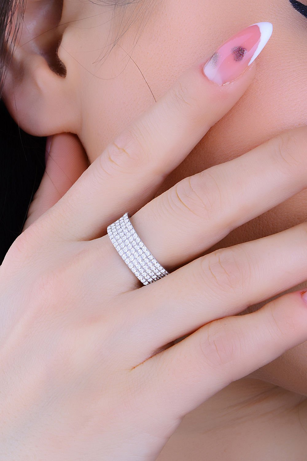 925 Ayar Gümüş 5 Sıralı Model Yüzük