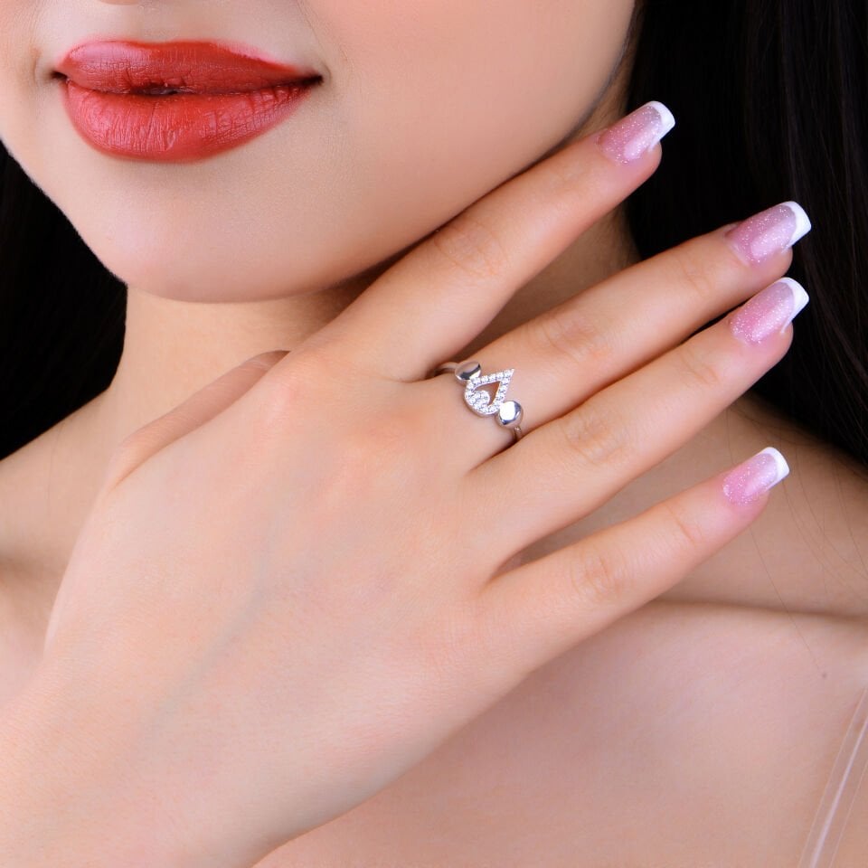 925 Ayar Gümüş Pırlanta Montür Damla Model Çift Salkım Su Yolu Set